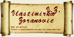 Vlastimirka Zoranović vizit kartica